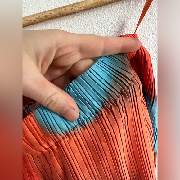 Arthur Box Pleat Two Piece Orange & Blue Set, size 4 - Picture 2 of 9